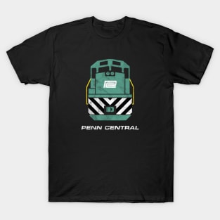 Vintage Penn Central Railroad Train Engine T-Shirt